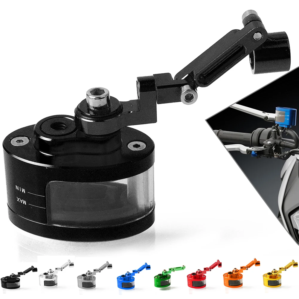 

Motorcycle Brake Fluid Cup oil Reservoir tank & support bracket For Tirumph Speed Triple 955 Street Buell FOR Yamaha Kawasaki