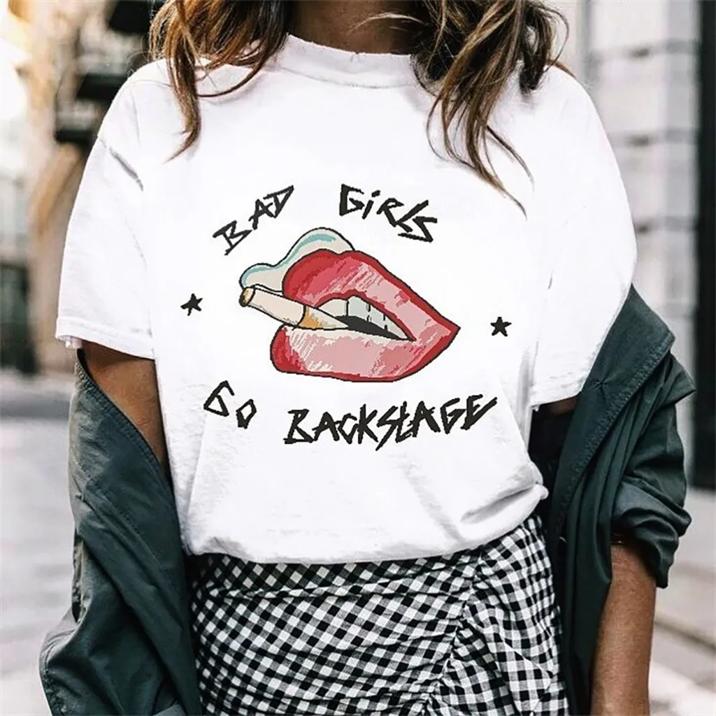 

Women's Plus Size Summer Casual Print Round Neck Top T-Shirt Camisas Mujer Women's Shirt Short Sleeve T-shirt Women Tshirt