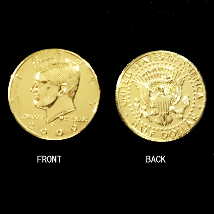 1 шт. Золотая монета США полдоллара 3 см/крупным планом этап улица фокусы товары игрушки