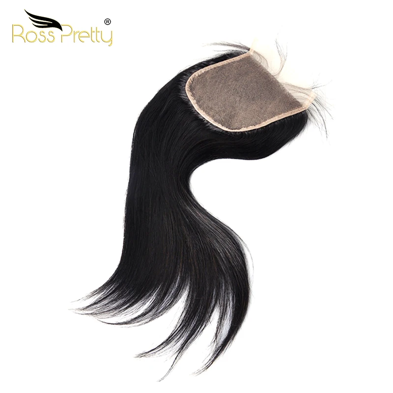 

5x5 lace Closure Straight Brazilian Natural black Human Hair Closure Light Brown Transparent Lace Remy Ross Pretty Product