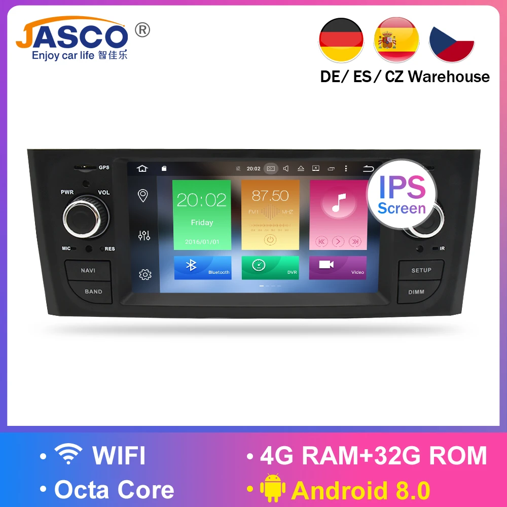 

JASCO Android 7.1 2G RAM Car Stereo Headunit For Fiat Grande Punto Linea 2007 2008 2009 2010 2011 2012 Autoradio GPS Navigation