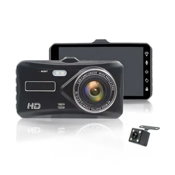 

ENKLOV New 4 Inch Touch Screen Driving Recorder HD Dual Lens 1080P Double Recording Car Reversing Image Car DVR