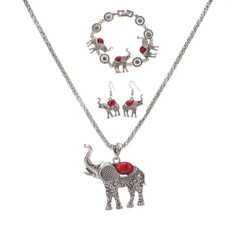 

Bohemian earrings jewelry sets boho Elephant Necklaces & pendants Bracelet women statement collier femme accessories 2017