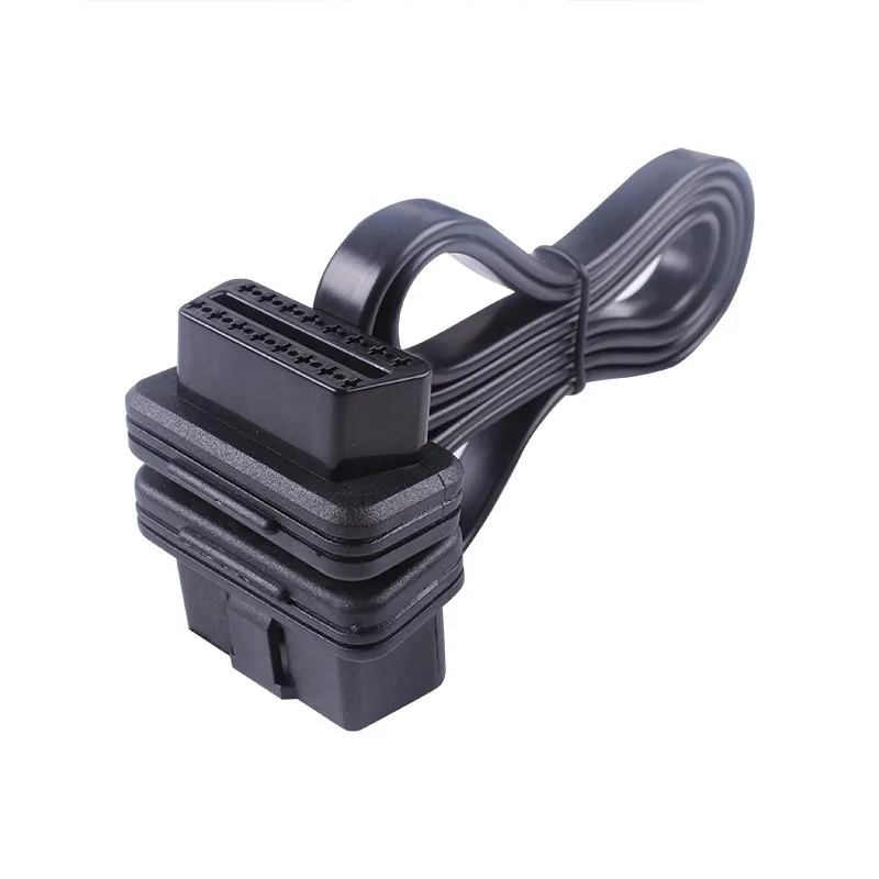 60 см 100 тонкий как лапша OBDII OBD2 16Pin ELM327 штырь гнездо удлинитель локтя OBD 2