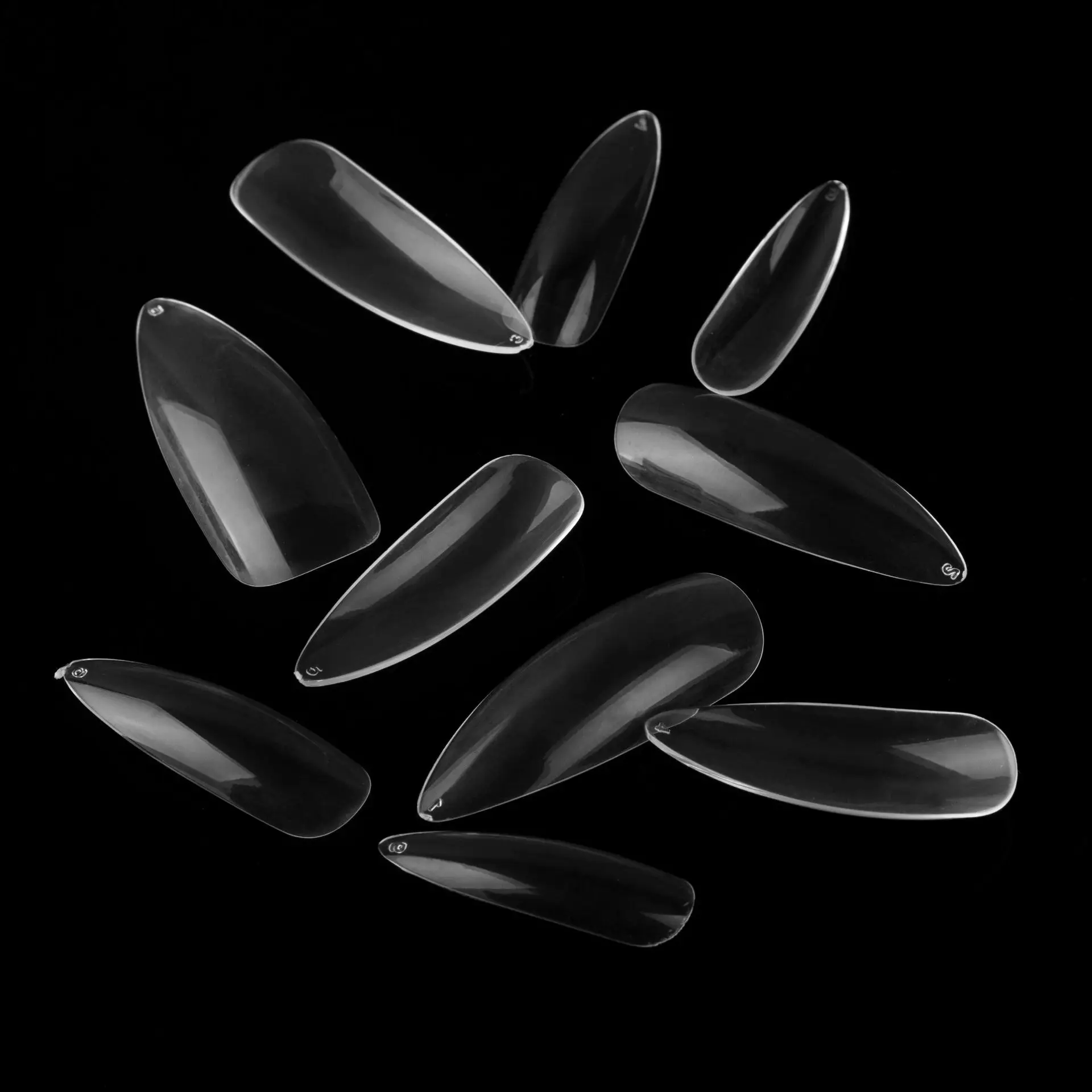 Xboxed com Transparente Pontas das Unhas Colar de Médio-longo Novo Estilete Prego Clipe 300 Pcs 3 2 Unhas postiças