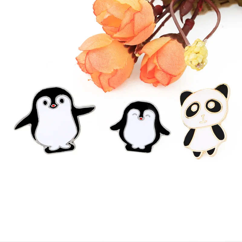 Best Animal Penguin Panda Enamel Brooch Cute Fashion Dress Backpack Badge Pin Animal Lover Trendy Jewelry Accessories Gift