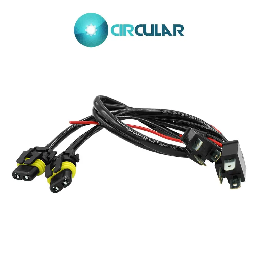 

2 Pcs HID Xenon Headlight Bulb Wire Harness H4 conversion harness socket adapter HID Xenon Power Cable Connector Extension