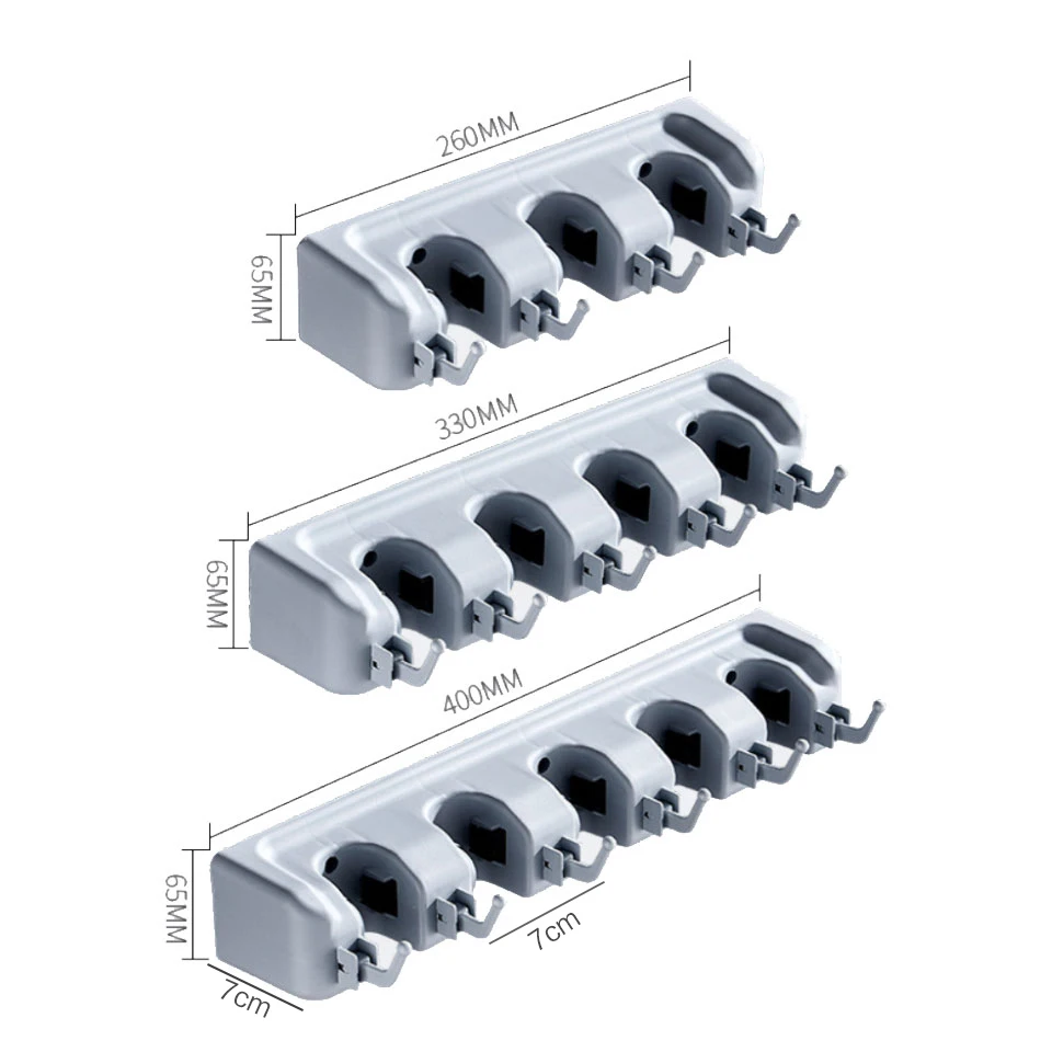 Wall Mounted Mop Holder Brush Broom Hanger Storage Plastic Mop Holder Broom Holder And Garden Tool Garage Organizer Kitchen Rack 3