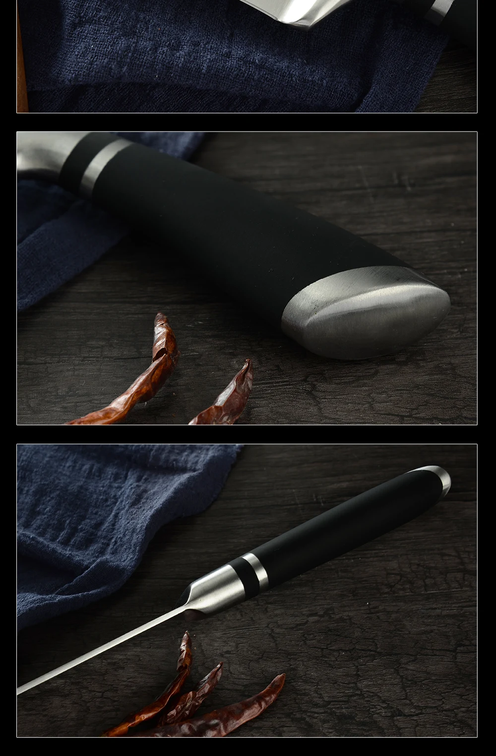 SOWOLL, набор кухонных ножей 9 шт., немецкий нож шеф-повара, супер острое лезвие, удобная ручка, нож для столовых приборов, Прямая поставка