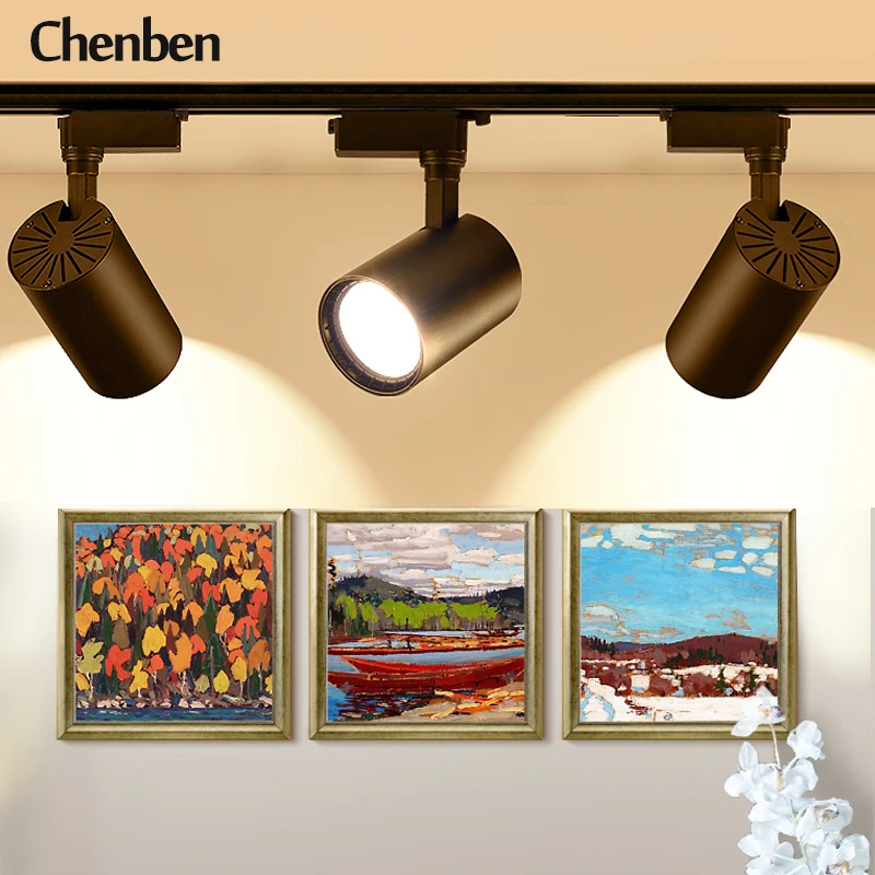 Led أضواء المسارات 12/20/30/40 W COB المسار مصابيح لمتجر السكك الحديدية الألومنيوم بقعة الإضاءة ل الملابس متجر السقف مصباح الأضواء
