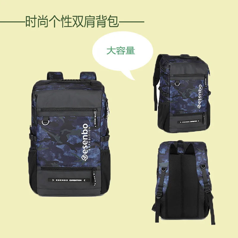 

Male Both Shoulders Package Concise Letter laptop women Backpack men Outdoors Leisure Time Travelling Bag mochila
