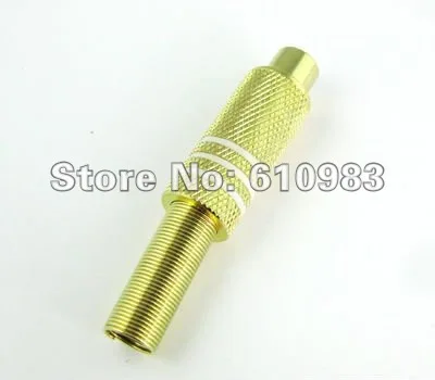 

Free shipping (6 pieces/lot) wholesale Whilte/Black RCA Jack female goldplated straight connector for cable 7.09mm