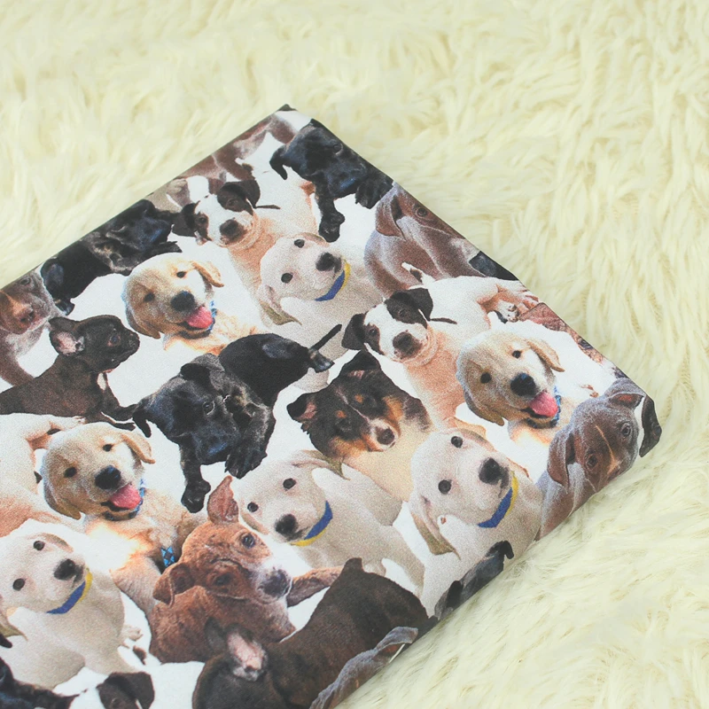 Full print dog Patchwork fabrics cotton handmade clothing cotton fabric