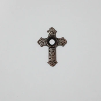 

(KB801) Wholesale ! 50pc Western Cross Bezel Concho Saddlery Concho Antique-red-bronze