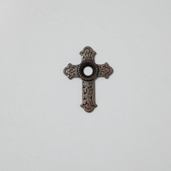 (KB801) оптовая продажа! 50 шт. Western Cross Bezel Concho Saddlery под старину красная бронза | Дом и
