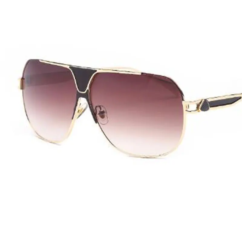 

2019 Mens Fashion Sunglasses Gradient Luxury Glasses Metal Brown Pilot Square glasses Women Brand Designer Unique Shades UV400