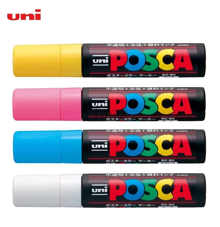 15 цветов Набор Mitsubishi Uni PC-8K маркер краски-широкий наконечник-8 мм художественные маркеры офисные школьные принадлежности