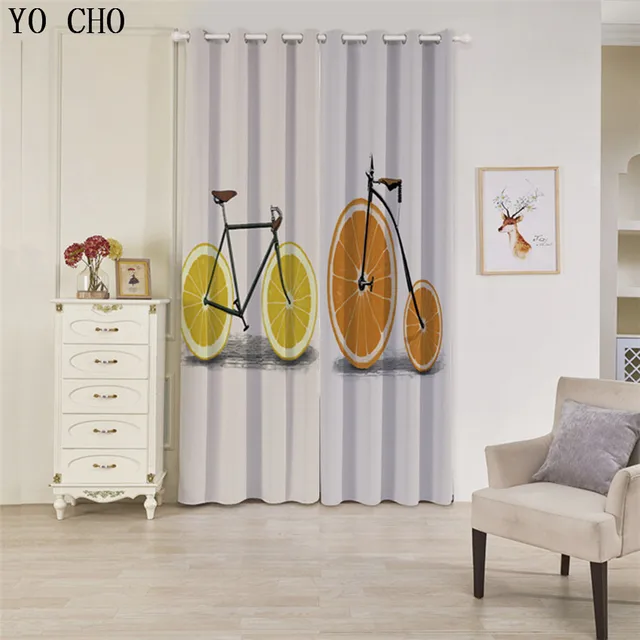 YO CHO Zitrone radfahren stil gardinen vorhänge für schlafzimmer ... YO CHO Zitrone radfahren stil gardinen vorhänge für schlafzimmer ...