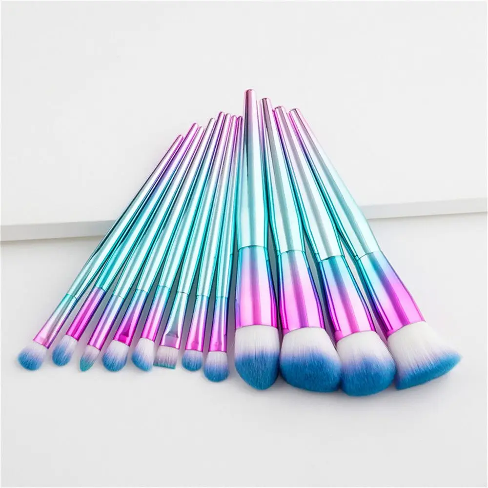 

12pcs High Quality Foundation Eyeshadow Blush Concealer Lip Brush Makeup Brushes Gradient Color Cosmetic Brush Set maquiagem