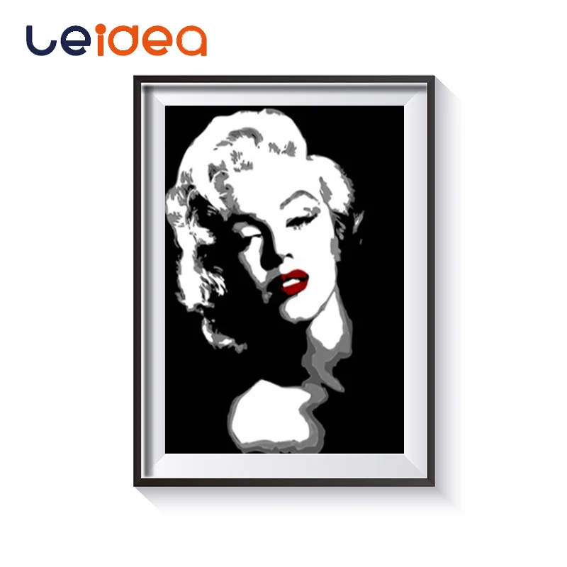 Monroe del hogar sin marco arte de la pared DIY pintura al óleo Digital por numeros dibujo abstracto 40X50 см la|Картина по