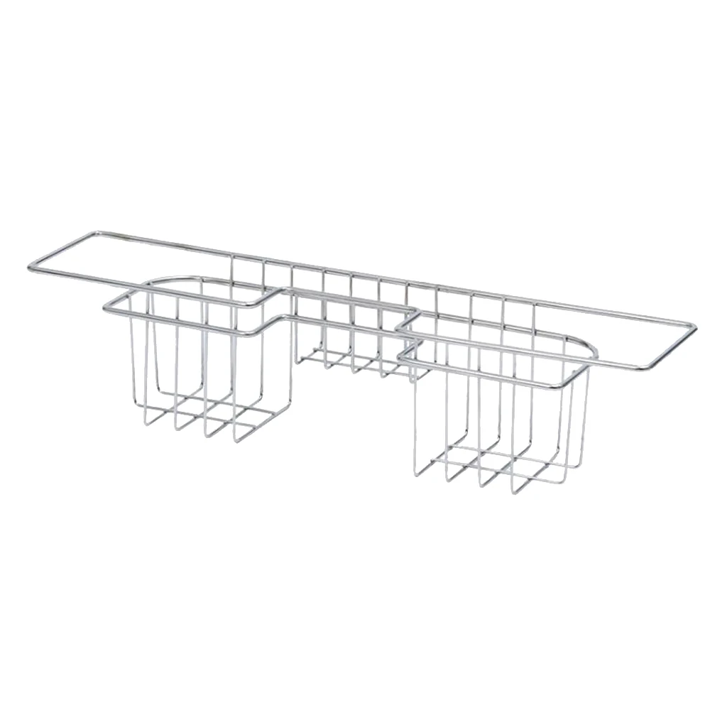 Stainless Steel Sink Tidy Basket Caddy Utensil Holder Rack Drainer Drain
