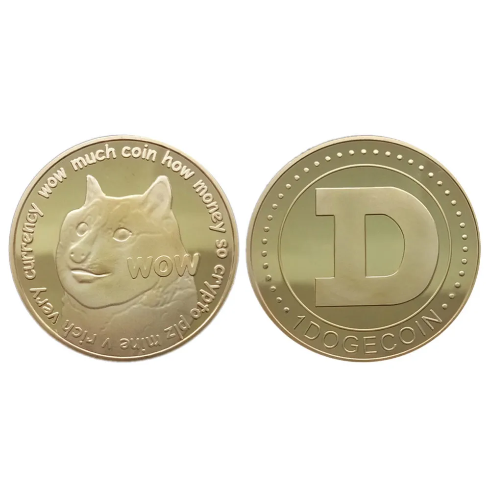 1 шт. Dogecoin виртуальная валюта памятная Золотая Горячая DOGE монета художественная коллекция диаметр 38 мм