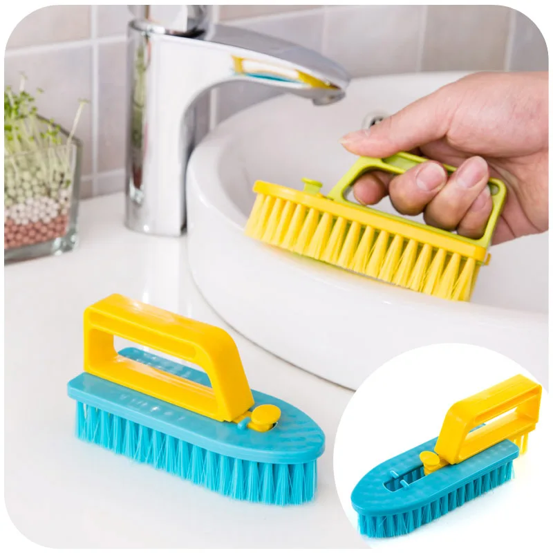 Removable combination of multi colored slit brush, wash sink countertop