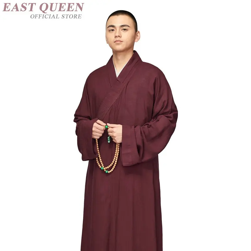 Buddist monk clothing zen clothing traditional Chinese monk outfit large size shaolin zen buddist robes FF654 A