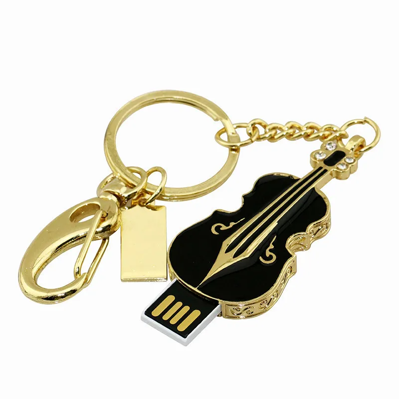 Горячая Распродажа музыкальный инструмент Гитары USB Flash Drive/металл Скрипки usb memory stick 1 ГБ-64 ГБ флэш-памяти накопитель диск