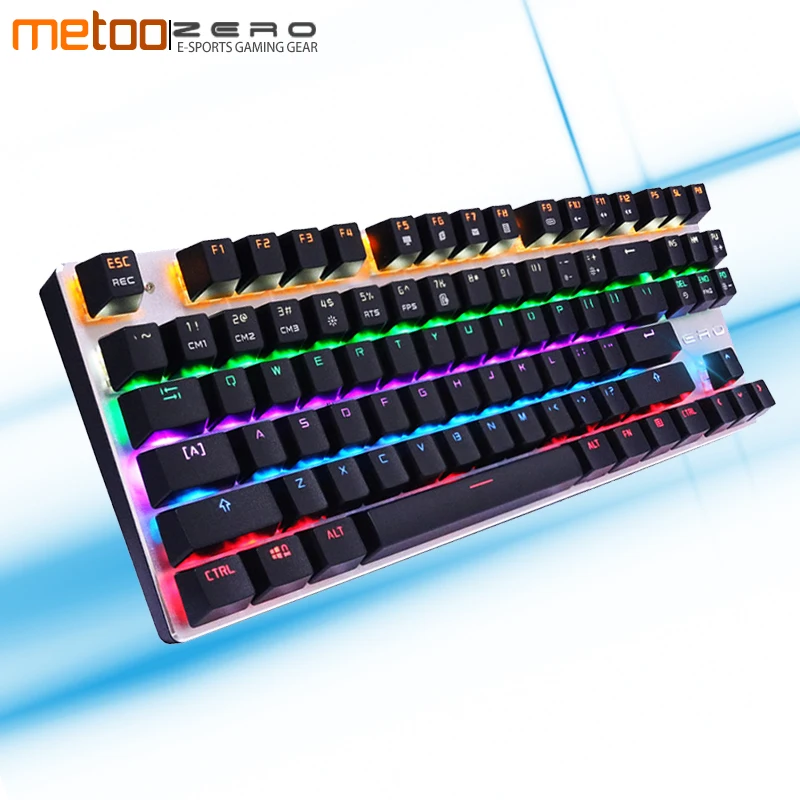 

METOO ZERO 104/87 K Gaming Mechanical Keyboard Wired USB Metal Panel Floating Backlight with Gaming for Dota 2 PUBG Overwatch