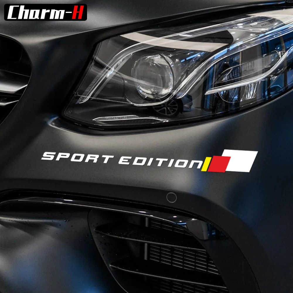 For Mercedes Benz A C E CLA GLA GLC Class A45 W204 W205 W212 W213 C63 W176 GLA45 W117 X117 AMG Front Bumper Sticker Decal