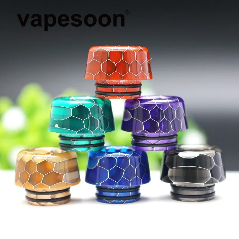 

10 pieces Cobra Snake Skin Mushroom Shape Resin 810 Drip Tip for e-Cigarette 810 Atomizer Vaporizer Tank RBA RTA RDTA