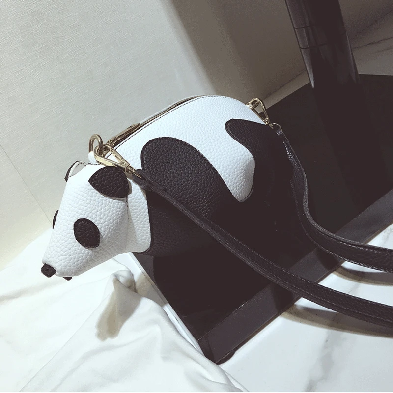 

2016 Special Offer Real Pu Polyester Three-dimensional Single Shoulder Bag Panda And Colours Litchi For Grain Female Inclined