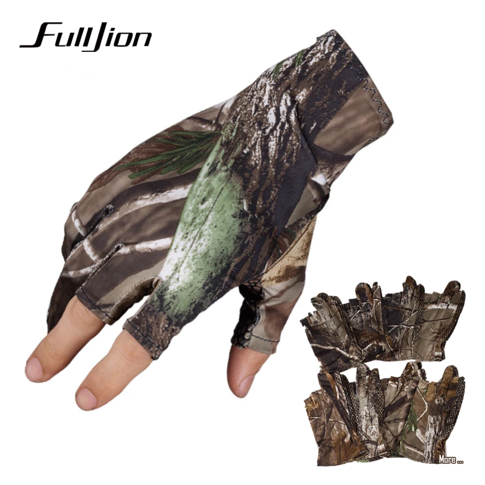 

Fulljion Fishing Gloves Camouflage 3Half Finger Anti-Slip Thin Breathable Elastic Comfortable Durable Outdoor Fishing Equipment