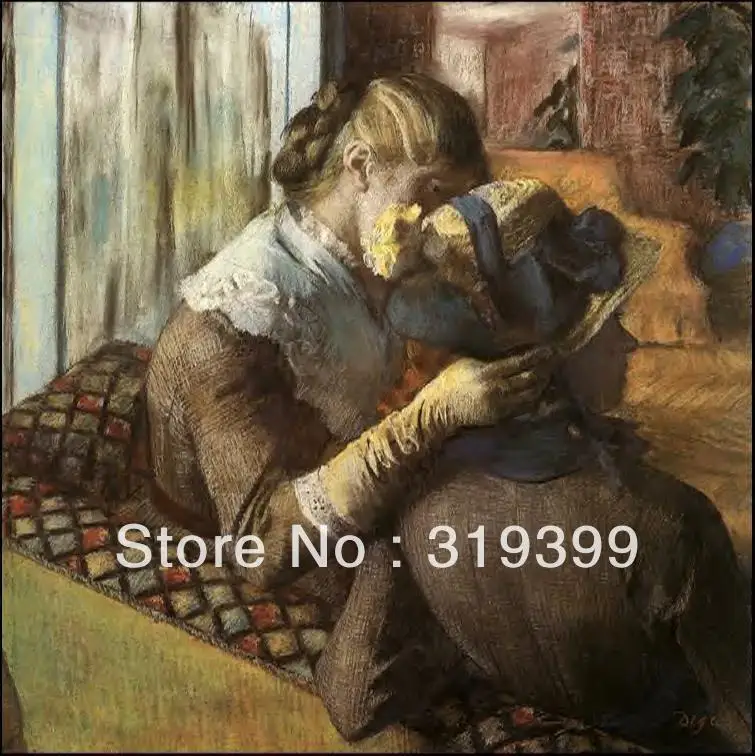 

Oil Painting Reproduction on Linen Canvas,At the Milliner's 2 by edgar degas,Free DHL Shipping,handmade,Top Quality oil painting