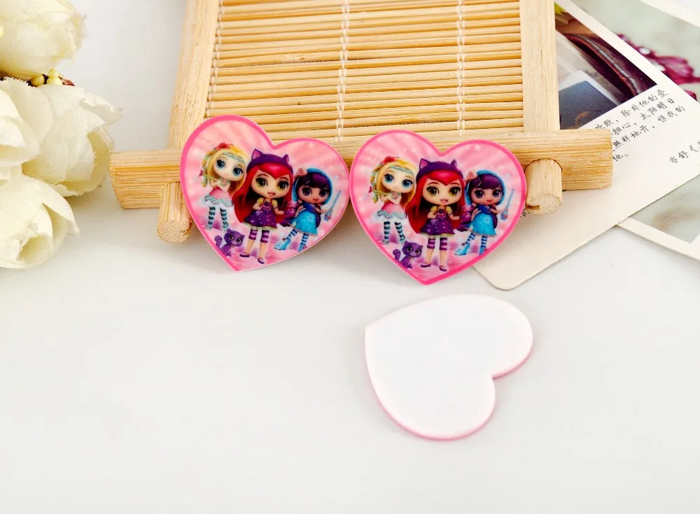 Kawaii Мультфильм плоское заднее украшение из смолы Hazel Posie фигурка маленькие