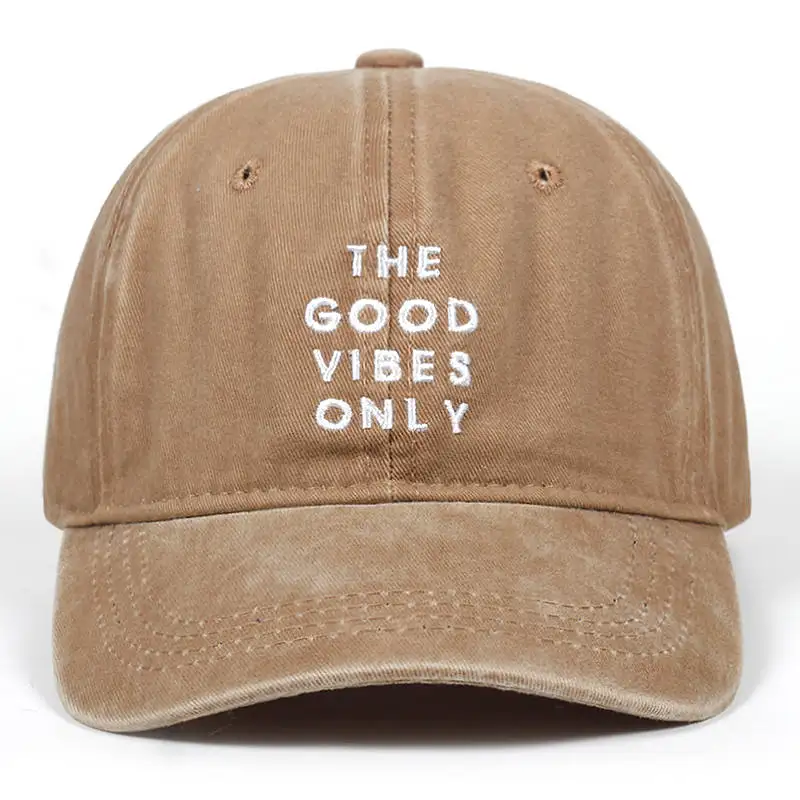 Модная Кепка унисекс для папы, бейсбольная кепка с надписью «good vibes only emberoidery», 5 цветов,, хорошее качество, бейсболки, брендовая Кепка - Цвет: Золотой