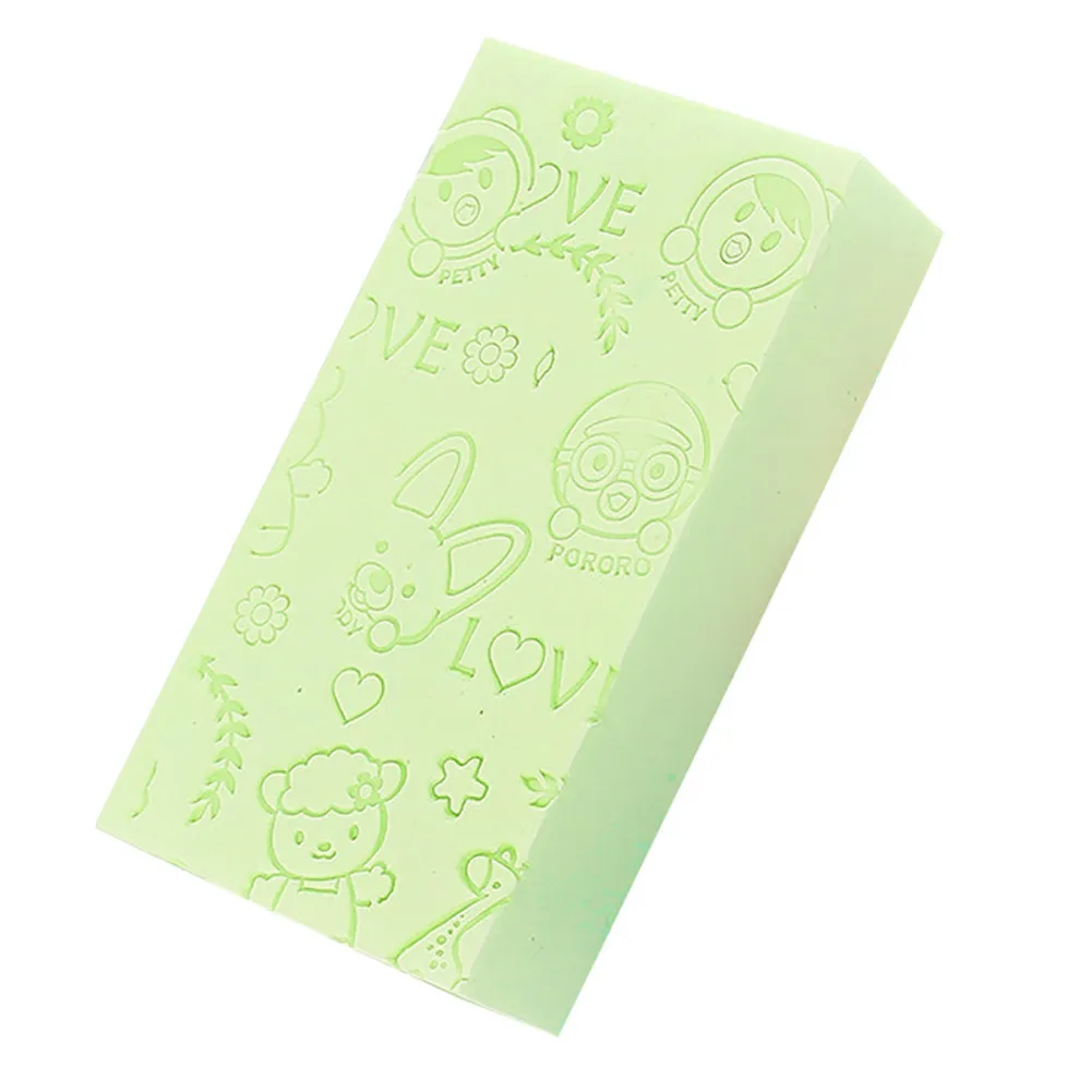 Мягкая мультяшная Детская ванна губчатая щетка для малышей# T2 - Цвет: Green