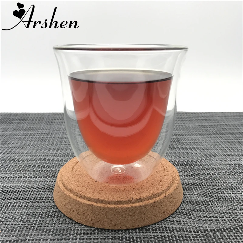 

Arshen 180ml Double Wall Glass Handmade Heat Resistant Coffee Mug Tea Cup Healthey Party Dinner Drink Cups Insulated Glass Mugs