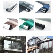 Waterproof Window Film 40cmx400cm One Way Mirror Silver Insulation Stickers UV Rejection Privacy Films