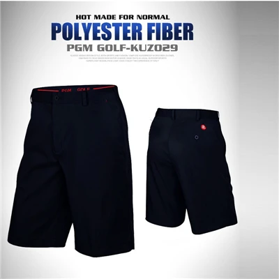 Pgm брюки для гольфа, Мужские дышащие шорты, идеальные мужские шорты с плоской передней частью, летние тонкие сухие шорты, Xxs-Xxxl AA11850 - Цвет: Черный