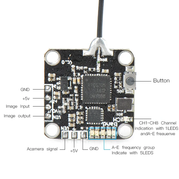 

JMT FSD-1625VTX Mini VTX 25mw 40CH Integrated OSD VTX-OSD 5V for Flytower FPV DIY RC Racing Drone F21969