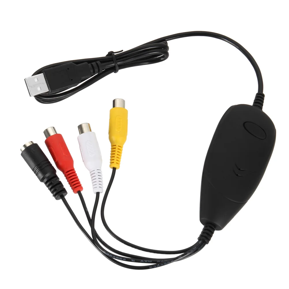 

USB 2.0 Video Capture DVD Converter Maker Recorder Convert Audio Analog Videos to Digital Format Support Windows 7 8 10 LCC