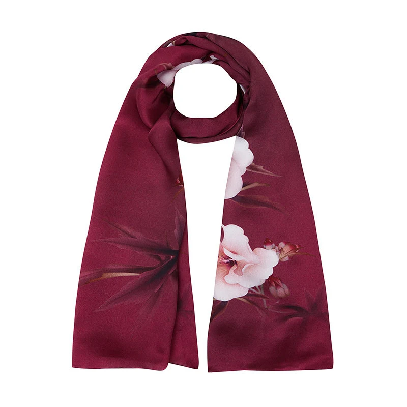 DANKEYISI женский шарф из чистого шелка, женский роскошный цветочный принт, китайский стиль, платки, Scaves, пляжные накидки для девушек - Цвет: 4