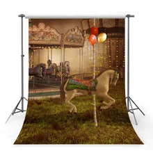 Фон с изображением цирка 5ft x 7ft, Виниловый фон для фотосъемки, тематический фон для дня рождения цирка, цирковая площадка, фон в виде карусели