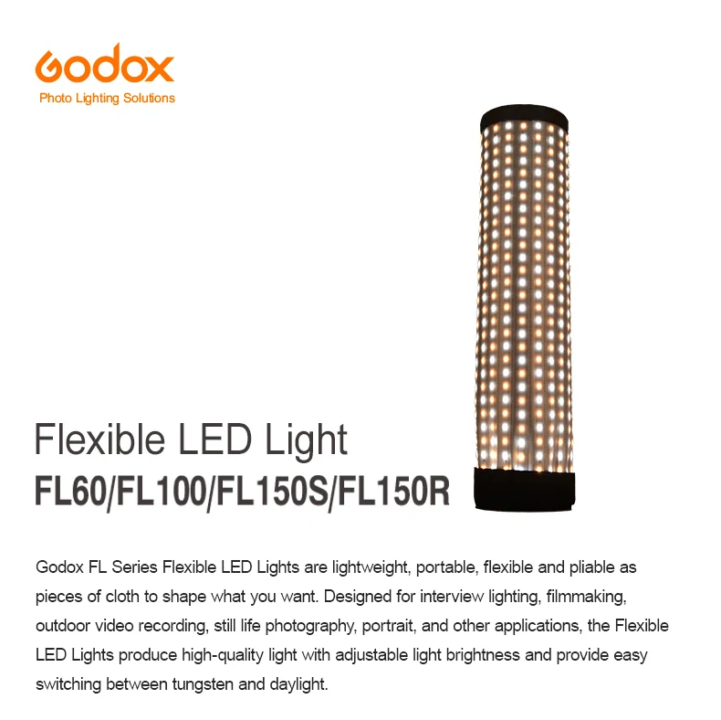 Godox FL60 60 Вт гибкий светодиодный свет для видеосъемки рулонная тканевая лампа+ Сотовый софтбокс с решеткой+ пульт дистанционного управления и приложение