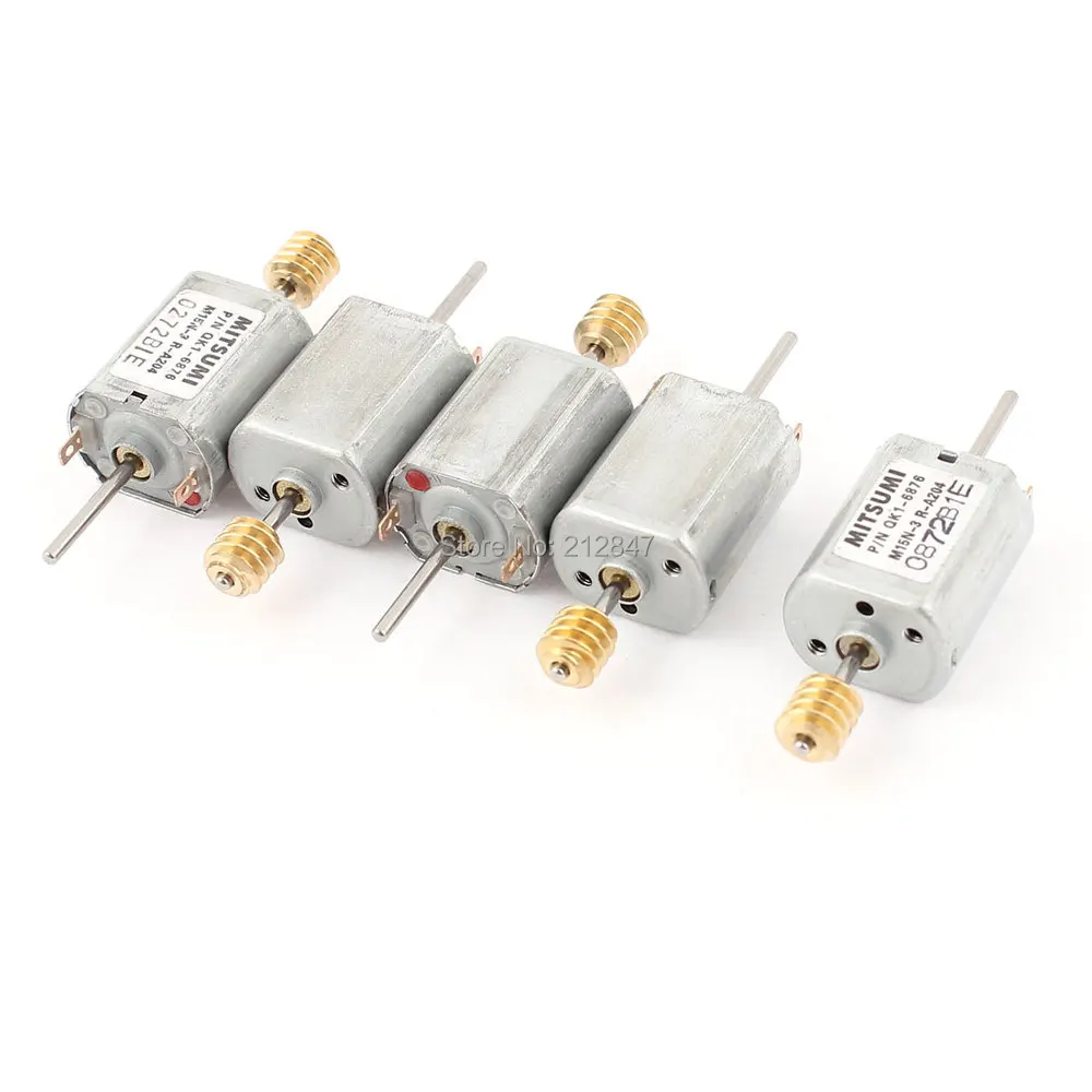 

5pcs 12V 13500 RPM Speed 1.5mm Shaft Dual Axle Cylinder Micro Electric DC Worm Motor for DIY Toy
