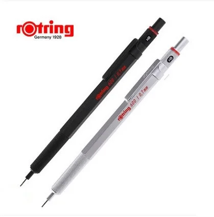 Rotring 600 0,5 мм/0,7 мм механический карандаш серебристый/черный металлический автоматический карандаш Канцелярский дизайн ручка для рисования