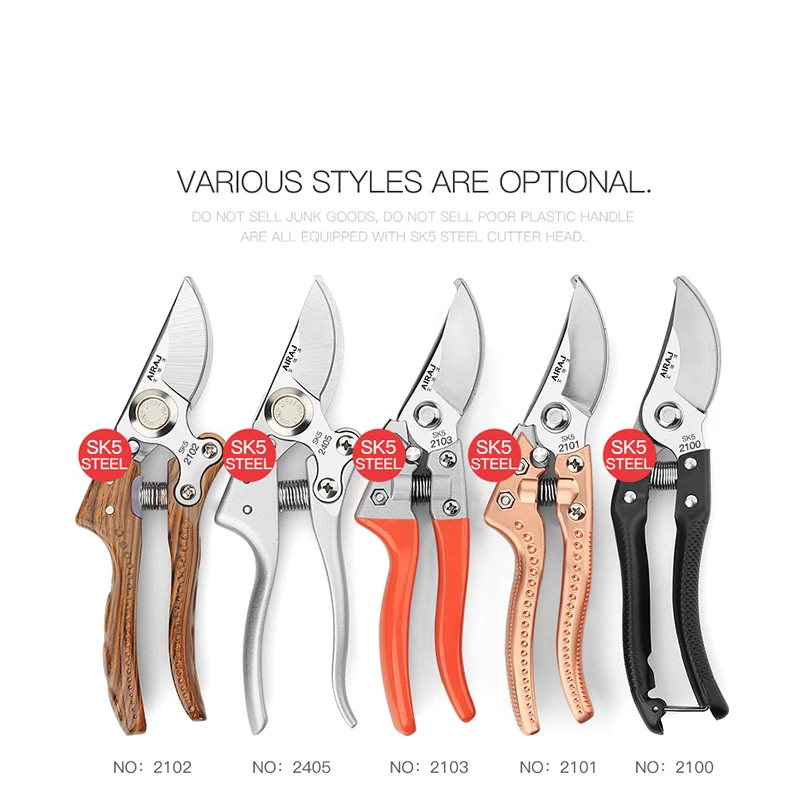AIRAJ Pruning Shears, Mainly Used in Gardens, Fruit Trees, Flowers and other Home Gardening Scissors
