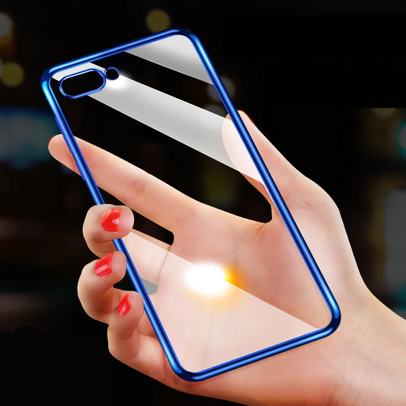 

Plating Case for Huawei P8 P9 P10 P20 Lite P30 Pro Honor 9 10 8X 7X 7A 7C Nova 2i 3i 3 4 Mate 10 20 Back Clear TPU Cover Shell